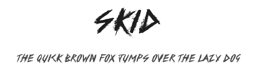 Skid by JSH creates — Decorative Font