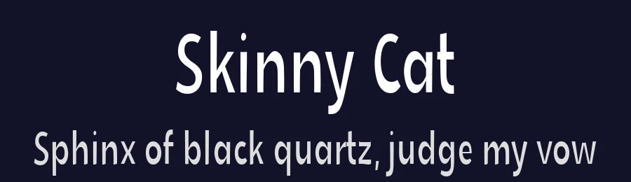 Skinny Cat by Misti's Fonts — Sans Serif Font — thumbnail 2