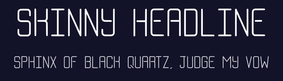 Skinny Headline by Brixdee — Sans Serif Font — thumbnail 2