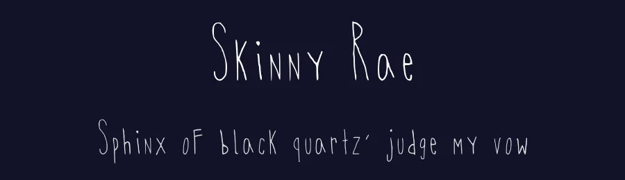 Skinny Rae by Andi Barefoot — Script Handwritten Font — thumbnail 2