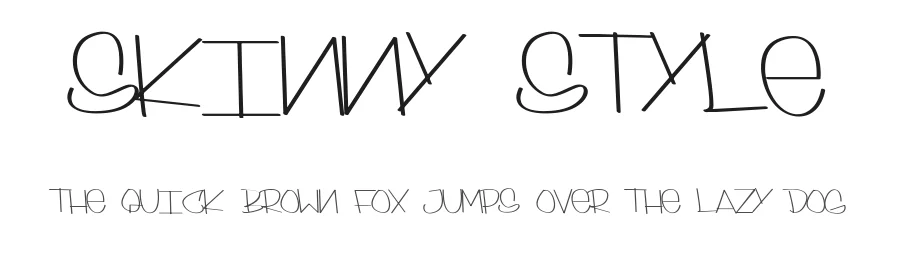 Skinny Style by CrazeCo.com.au β Script Handwritten Font