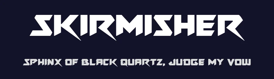 Skirmisher by Iconian Fonts — Display Font — thumbnail 2