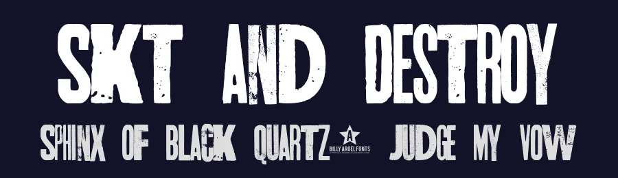 Skt and Destroy by Billy Argel Fonts ® — Decorative Font — thumbnail 2