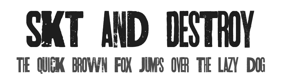 Skt and Destroy by Billy Argel Fonts ® — Decorative Font