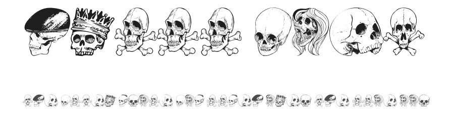 Skull Font by Billy Argel Fonts ® — Dingbats Font
