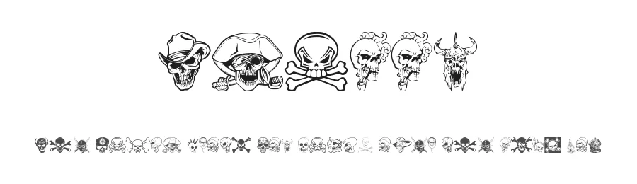Skullx by zanatlija — Dingbats Font