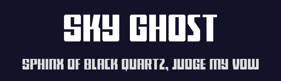 Sky Ghost by Iconian Fonts — Display Font — thumbnail 2
