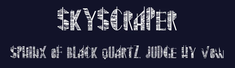 Skyscraper by Vasily Klyukin — Decorative Font — thumbnail 2