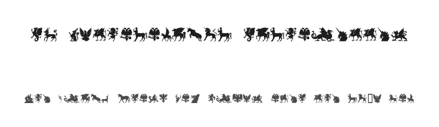 SL Mythological Silhouettes by Su Lucas — Dingbats Font