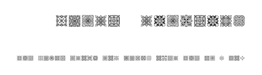 SL Square Ornaments by Su Lucas β Dingbats Font
