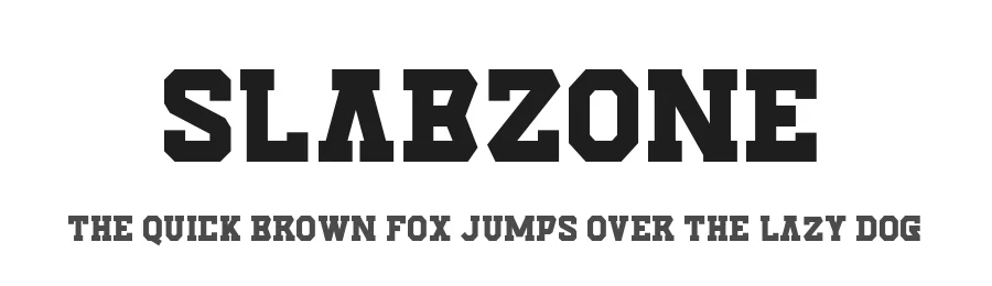 Slabzone by Kong Font — Decorative Font