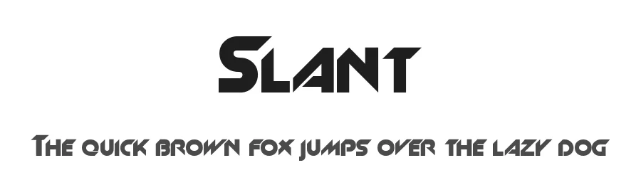 Slant — Display Font