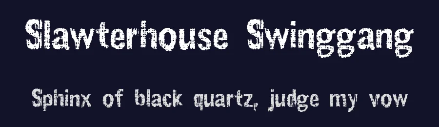Slawterhouse Swinggang by Bumbayo Font Fabrik — Decorative Font — thumbnail 2