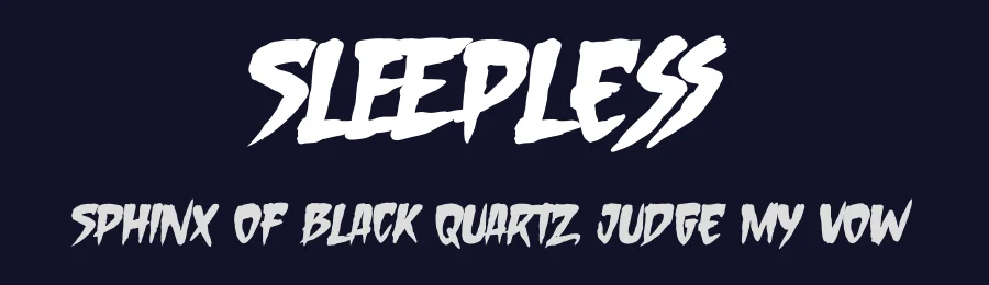 Sleepless by Gassstype — Decorative Font — thumbnail 2