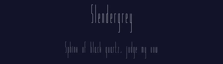 Slendergrey by Jason NG — Sans Serif Font — thumbnail 2