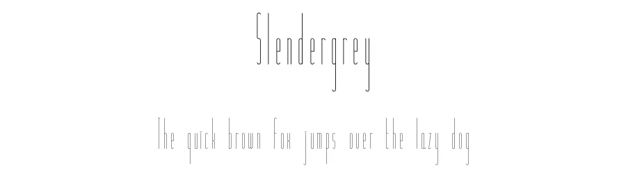 Slendergrey by Jason NG — Sans Serif Font
