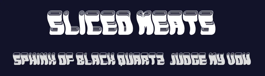 Sliced Meats by Vladimir Nikolic — Decorative Font — thumbnail 2
