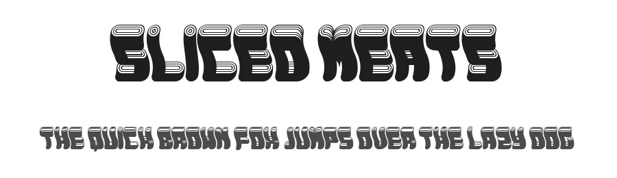 Sliced Meats by Vladimir Nikolic — Decorative Font