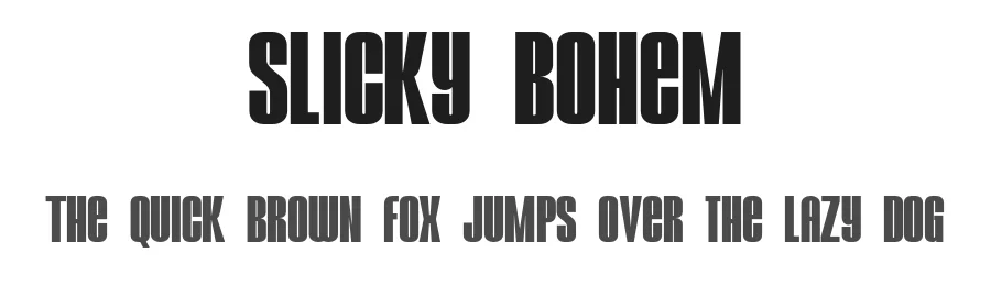 Slicky Bohem by Jolicia Type Foundry — Sans Serif Font