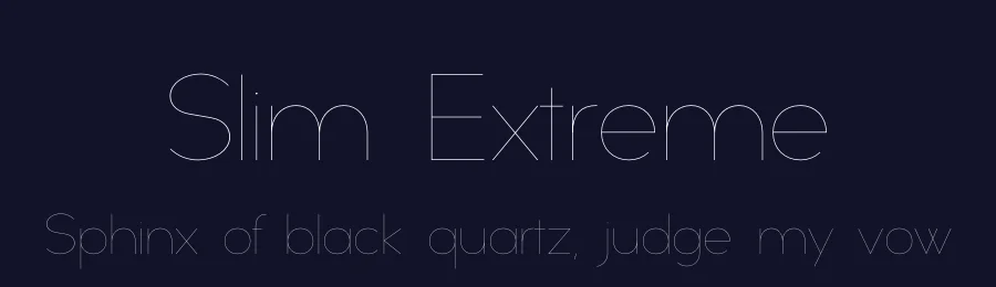Slim Extreme by Roland Huse Design — Sans Serif Font — thumbnail 2