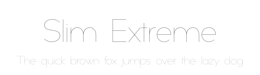 Slim Extreme by Roland Huse Design — Sans Serif Font