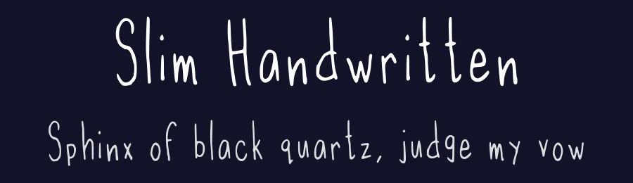 Slim Handwritten by Andreana Celestinne Aguilar — Script Handwritten Font — thumbnail 2