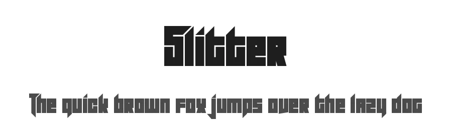 Slitter by Chequered Ink — Display Font