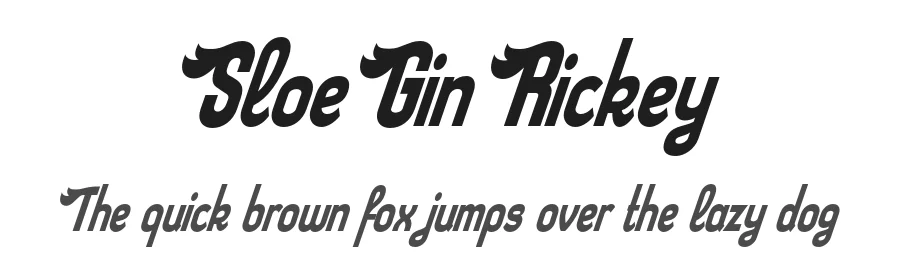 Sloe Gin Rickey by Typodermic Fonts — Script Handwritten Font