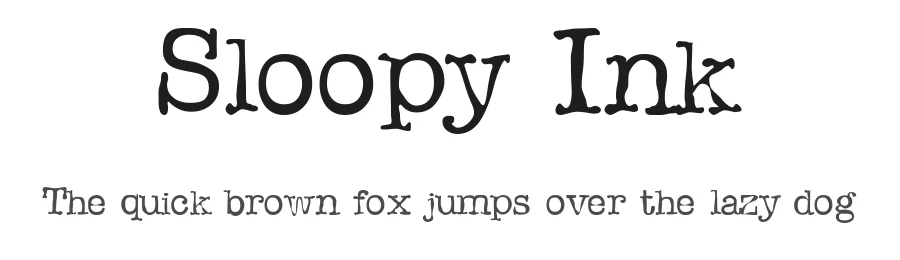 Sloopy Ink by Mortal Turtle Foundry β Decorative Font
