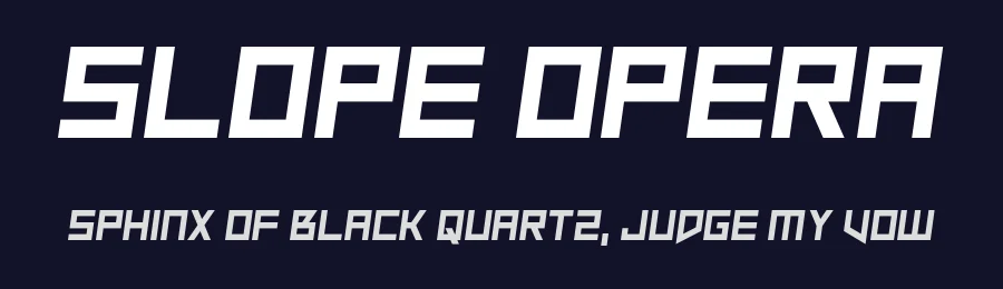 Slope Opera by Chequered Ink — Display Font — thumbnail 2