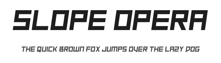 Slope Opera by Chequered Ink — Display Font
