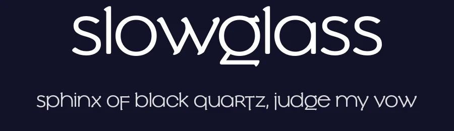 Slowglass by Adam Jagosz — Sans Serif Font — thumbnail 2