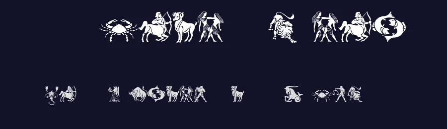 SL Zodiac Stencils by Su Lucas — Dingbats Font — thumbnail 2