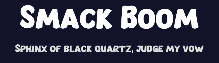 Smack Boom by Blankids — Decorative Font — thumbnail 2