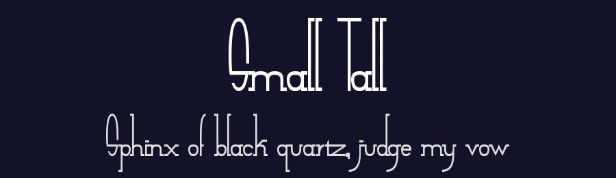Small Tall by Jeff Bensch — Decorative Font — thumbnail 2