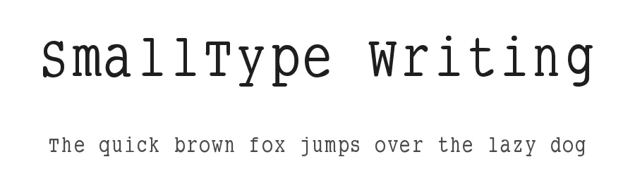 SmallType Writing by Manfred Klein — Sans Serif Font