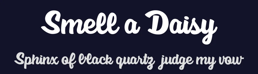 Smell a Daisy by Billy Argel Fonts ® — Script Handwritten Font — thumbnail 2