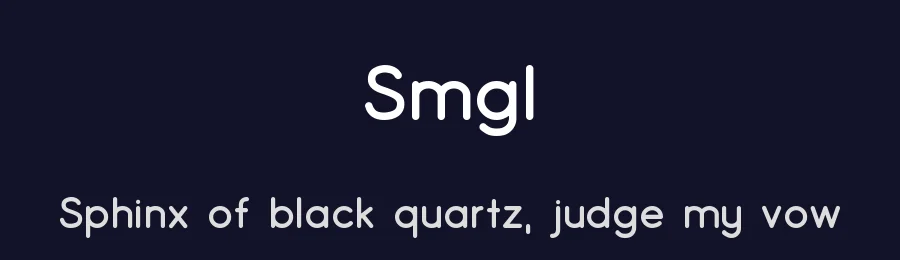 Smgl by Zoltan Gazsore — Sans Serif Font — thumbnail 2