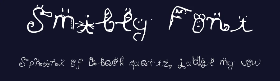 Smiley Font by Sara Dangmann — Decorative Font — thumbnail 2