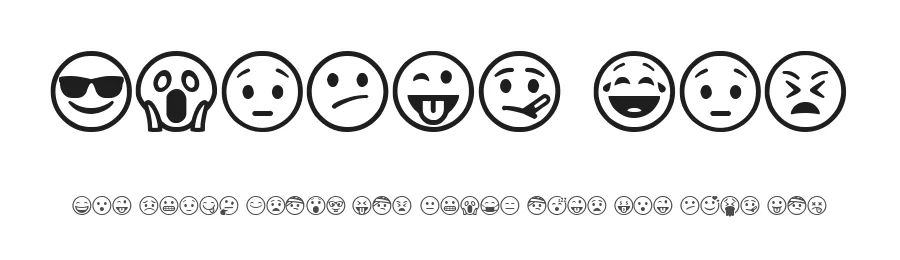 Smiley Mix by Woodcutter — Dingbats Font