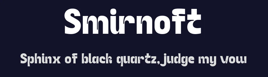 Smirnoft by Glyphminds Studios — Decorative Font — thumbnail 2