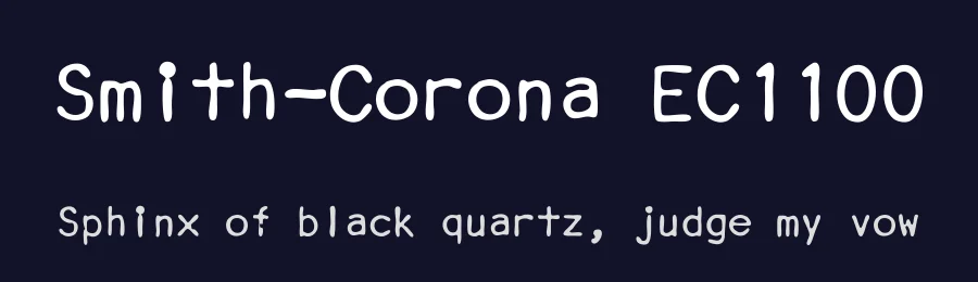 Smith-Corona EC1100 by Aleksandar Stevanov — Decorative Font — thumbnail 2