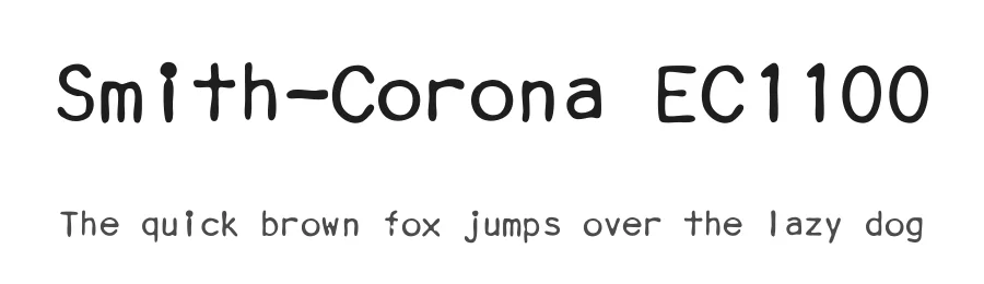 Smith-Corona EC1100 by Aleksandar Stevanov β Decorative Font
