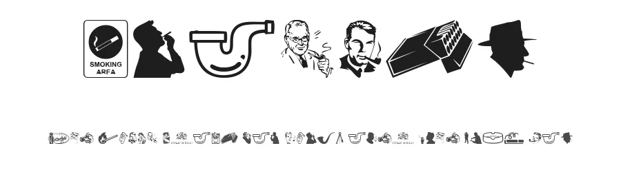 Smoking by Woodcutter β Dingbats Font