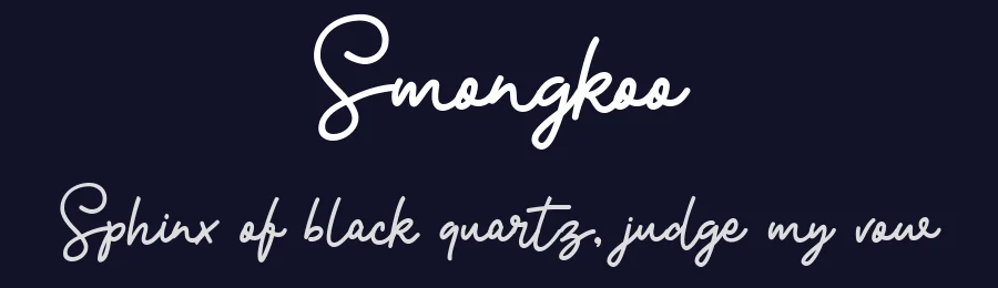 Smongkoo by Almaz Studio — Script Handwritten Font — thumbnail 2
