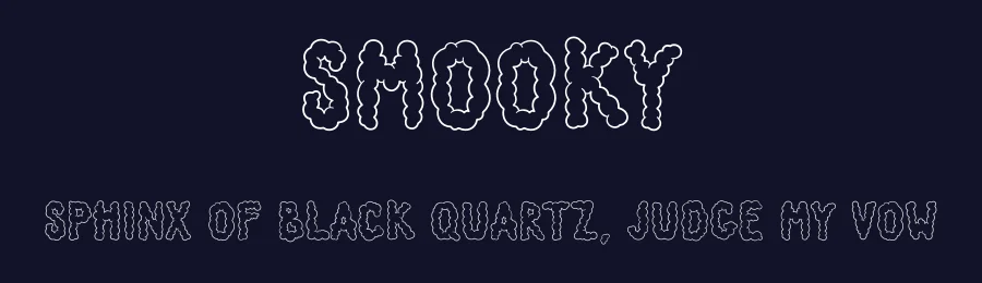 Smooky by Biroakakarati — Decorative Font — thumbnail 2