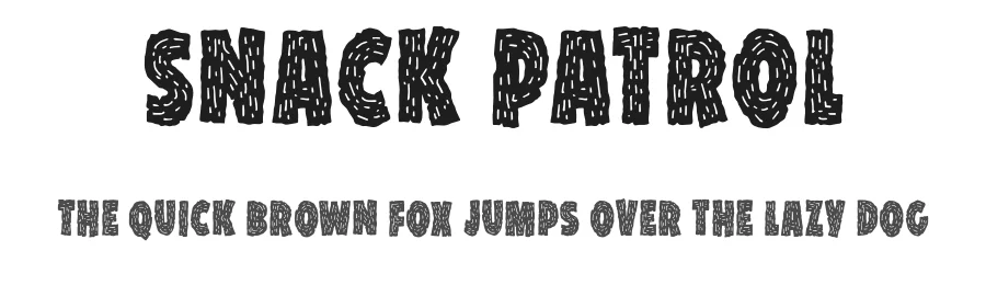 Snack Patrol by Pizzadude — Decorative Font