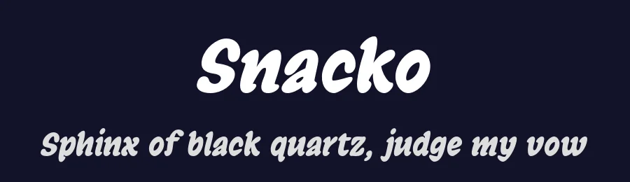 Snacko by Eko Bimantara — Decorative Font — thumbnail 2