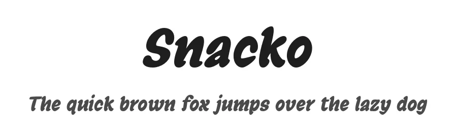Snacko by Eko Bimantara — Decorative Font