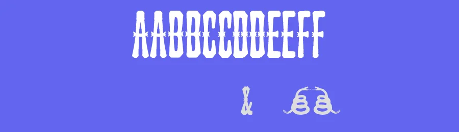 Snakebite Saloon by Tom Kolter — Decorative Font — thumbnail 3